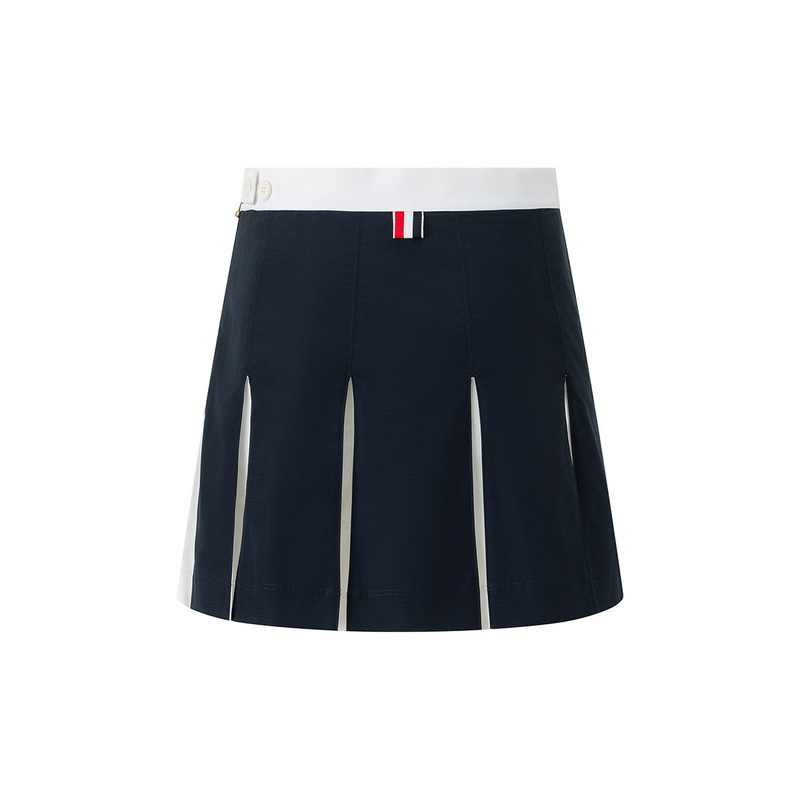 Women's Contrast Pleated Mini Skirt | Thom Browne