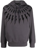 Neil Barrett Thunderbolt-print cotton hoodie