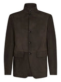 Zegna SECONDSKIN Il buttoned leather jacket