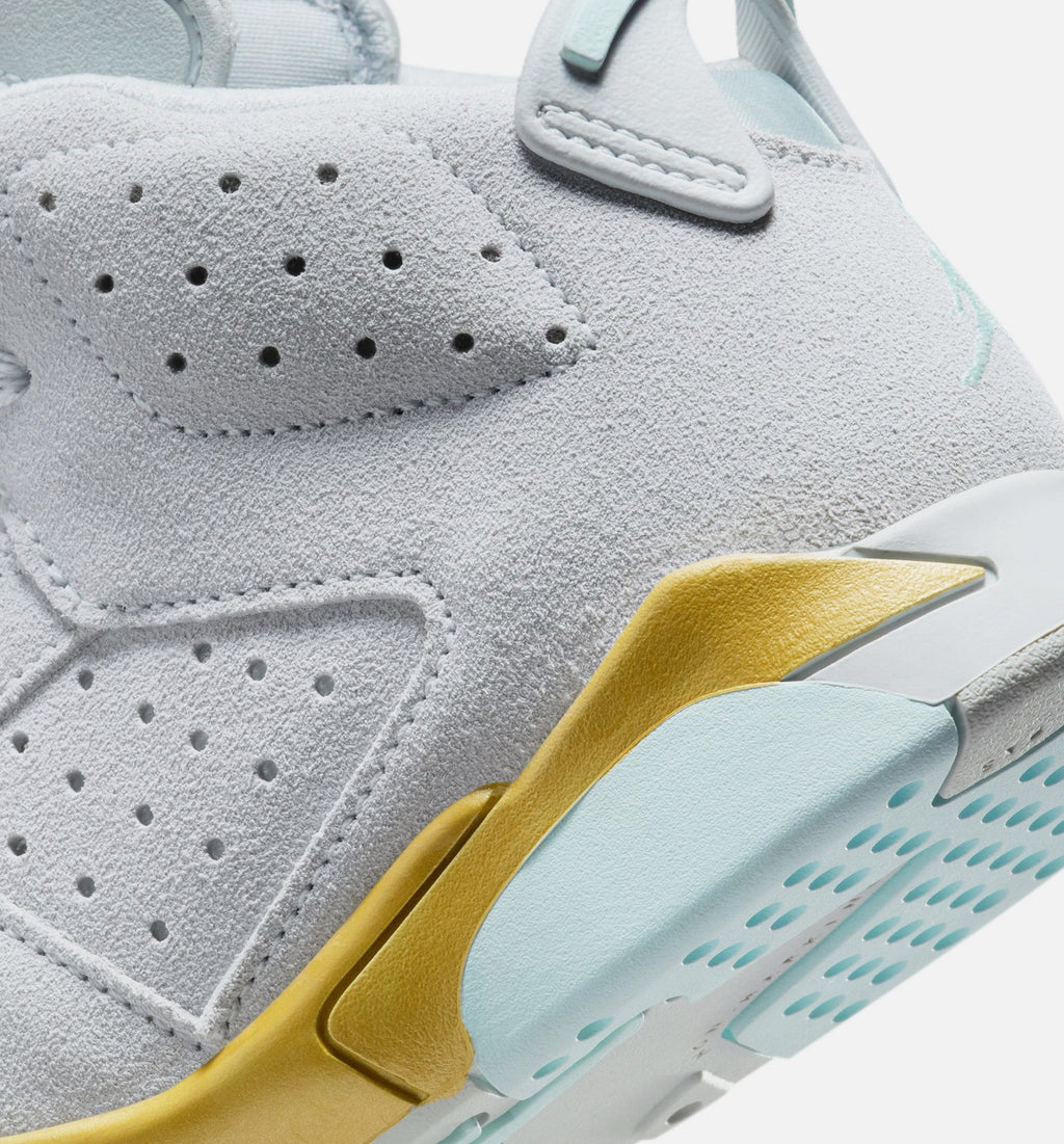 Air Jordan 6 Retro "Pearl" Little Kids' Shoe – Pure Platinum/Glacier Blue/Metallic Gold