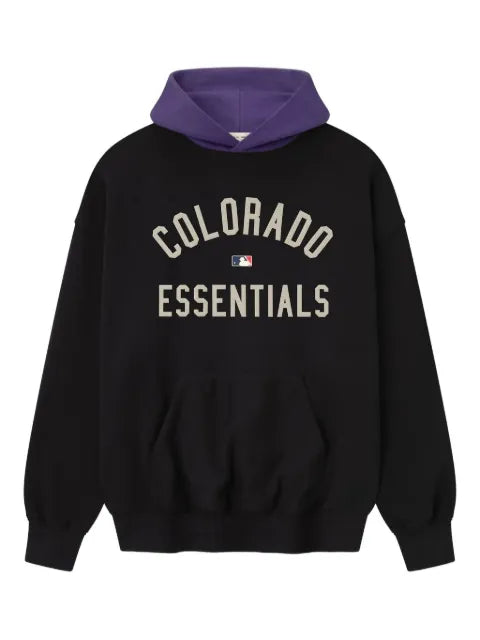 FEAR OF GOD ESSENTIALS x MLB Rockies logo hoodie