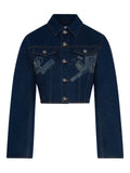 Jean Paul Gaultier trompe l'oeil cropped denim jacket