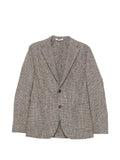 Eleventy houndstooth-pattern single-breasted blazer
