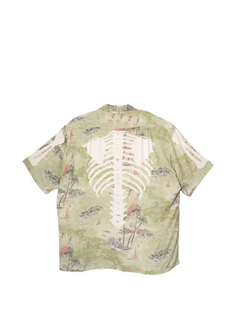 KAPITAL Kamehameha Bone Aloha shirt