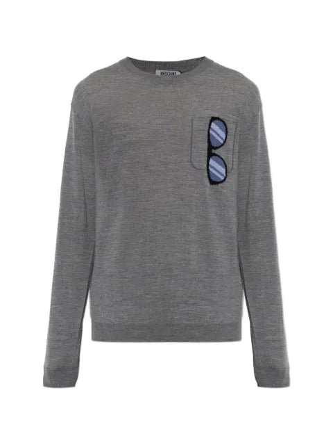 Moschino extra-fine merino wool intarsia sweater