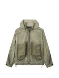 FIVE CM hooded panelled lightweight jacket