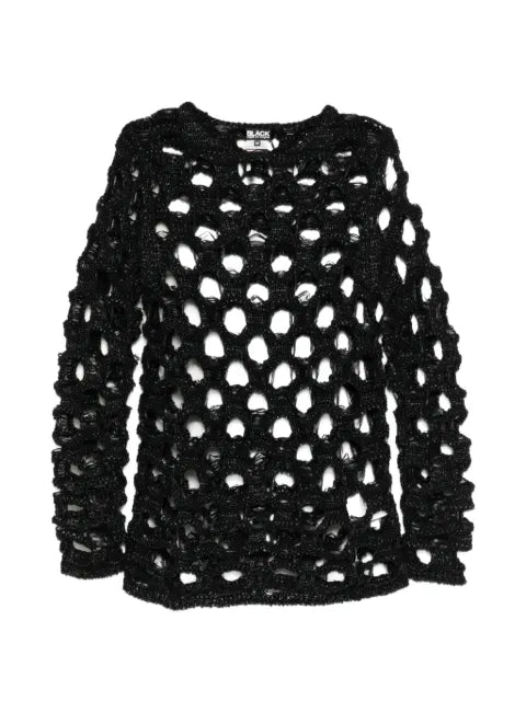 Black Comme Des Garçons openwork sweater