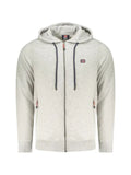 Norwegian Rain logo-patch zip-up hoodie