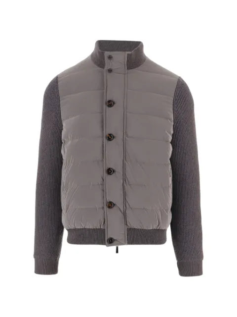 Moorer quilted-knit hybrid jacket