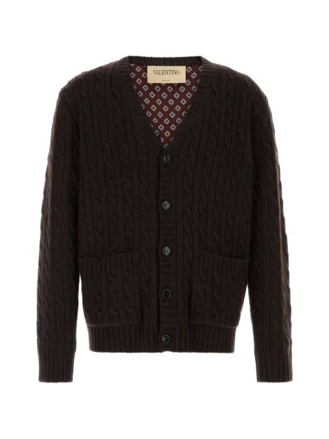 Valentino Garavani cable-knit wool cardigan