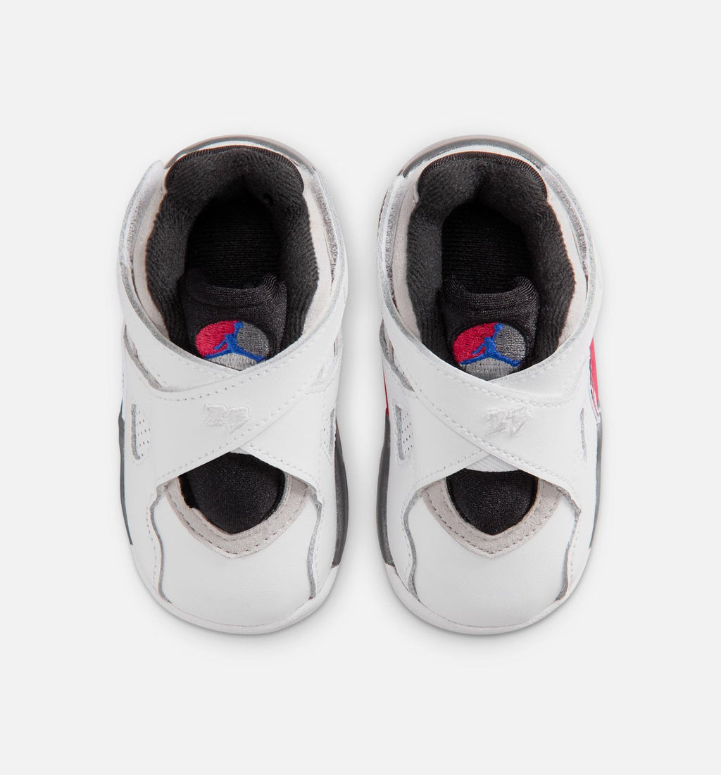 Air Jordan 8 Retro White and True Red Baby & Toddler Shoes - White/Red