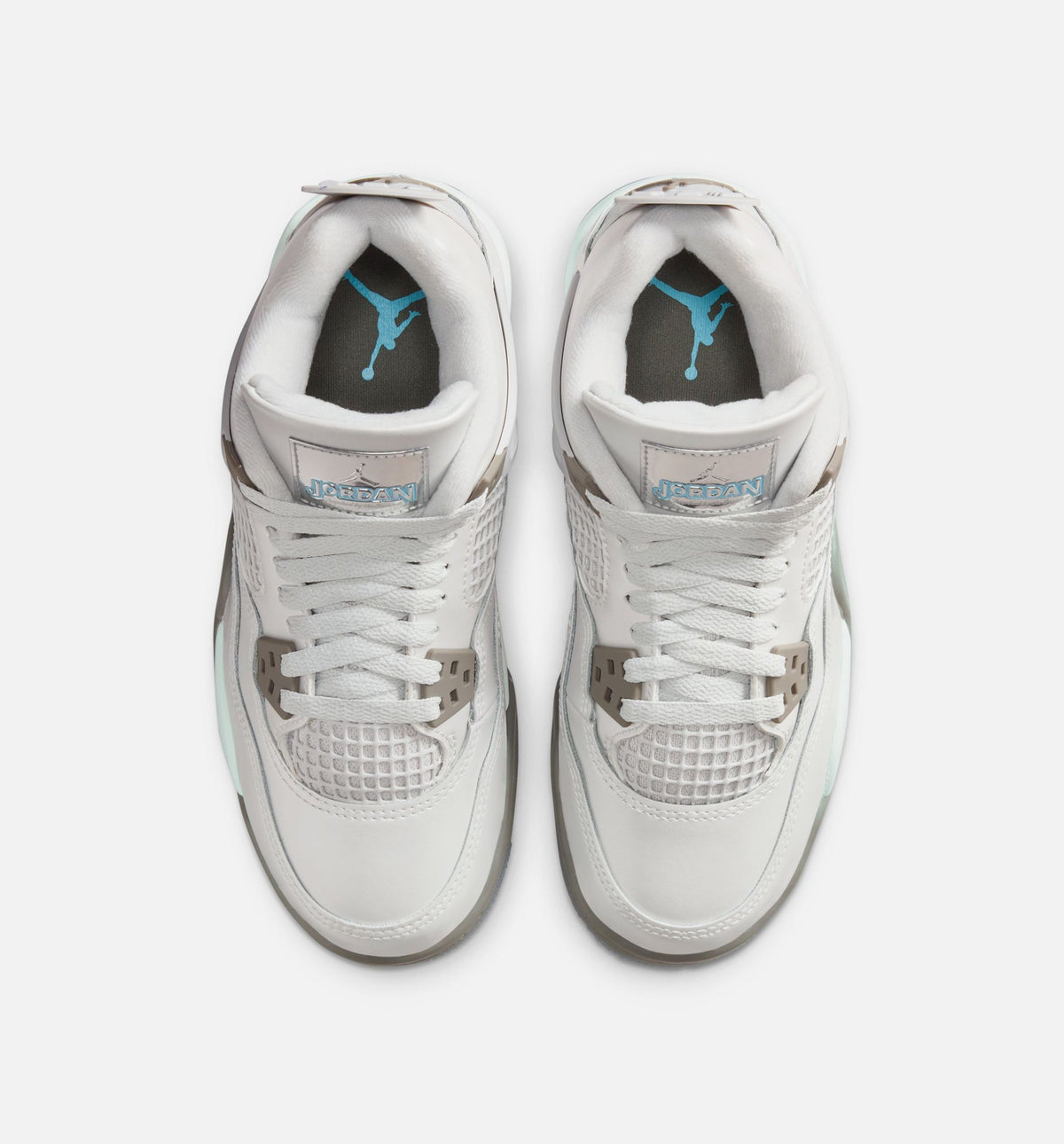 Air Jordan 4 Retro Blue Chill Grade School Lifestyle Shoes - Photon Dust/Blue Chill/Flat Pewter/White/Blue Tint