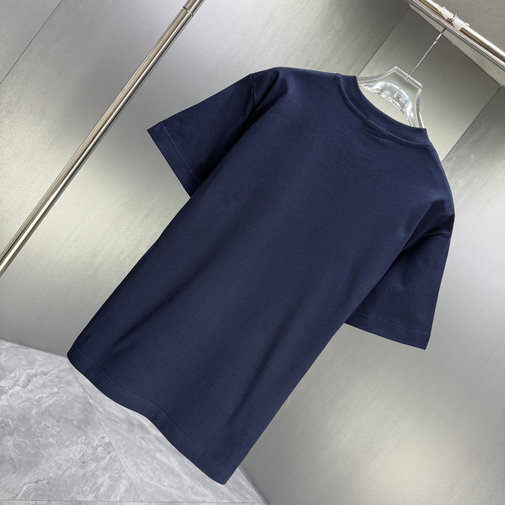 Moncler Lettering Logo T-Shirt Navy