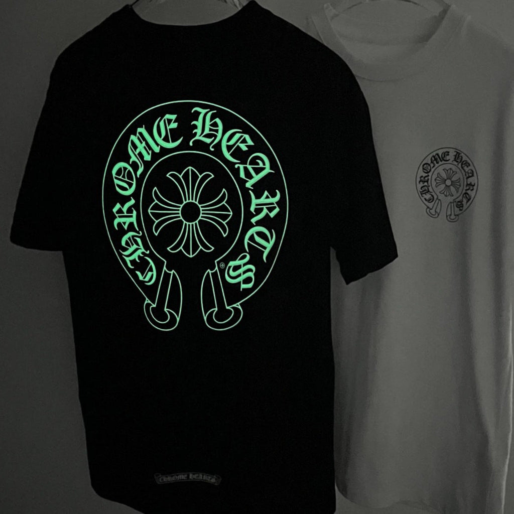 Chrome Hearts Horseshoe Sanskrit Glow In Dark Short Sleeve Tee Unisex