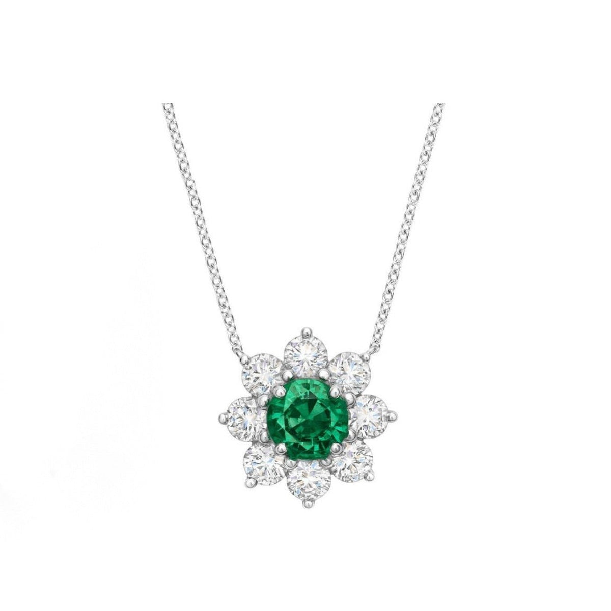 Harry Winston Style Sunflower Cubic Zirconia Necklace