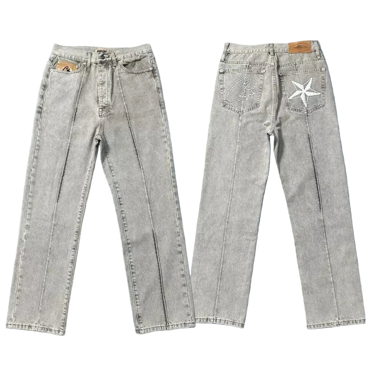 Corteiz Heavyweight Denim Pants Grey