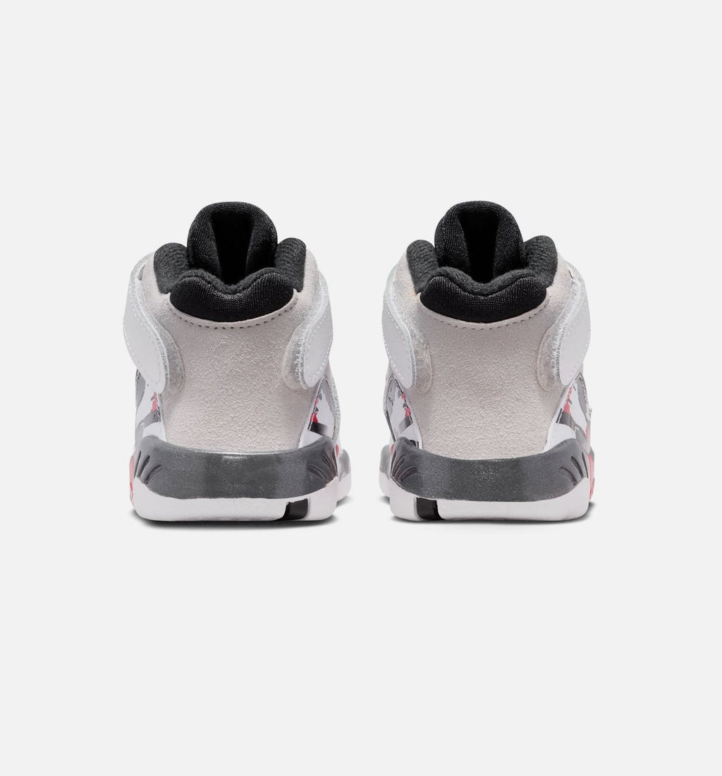 Air Jordan 8 Retro White and True Red – Infant/Toddler Lifestyle Shoe in White/Black/True Red