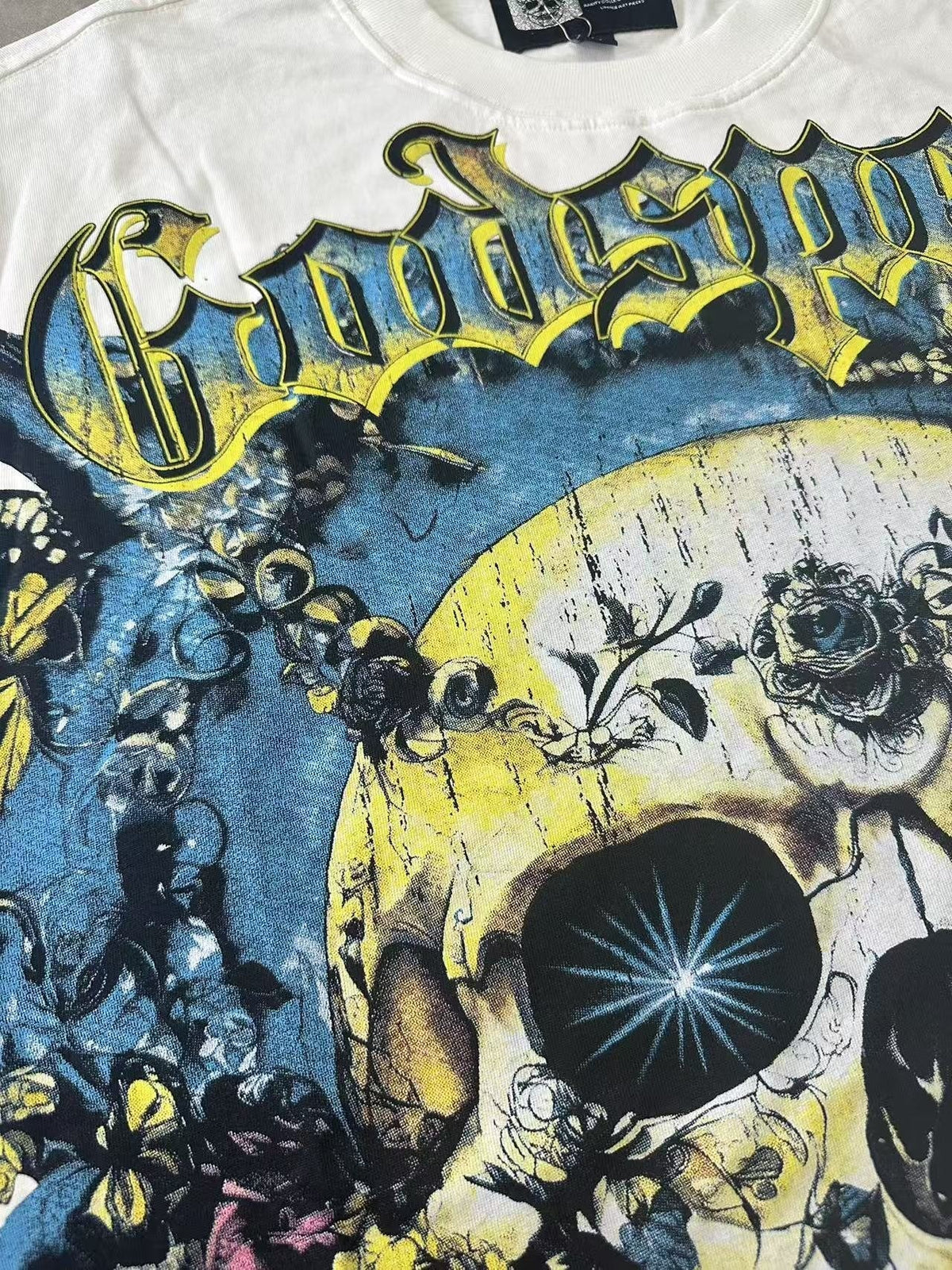 Godspeed Skull Rose Graphic T-Shirt