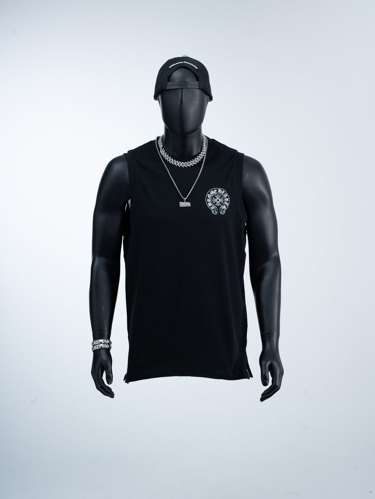 Chrome Hearts Rainbow Horseshoe Graphic Sleeveless T-Shirt