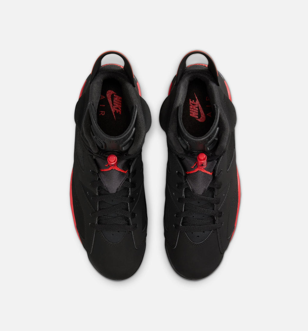 Air Jordan 6 Retro Infrared Salesman Men's Sneakers - Black / Light Crimson