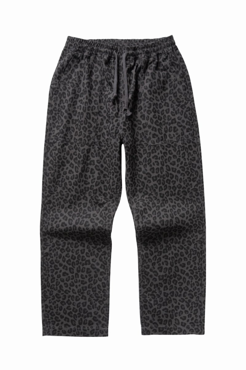 SERVICE WORKS PATTERNED EASY CHEF PANTS Black Leopard
