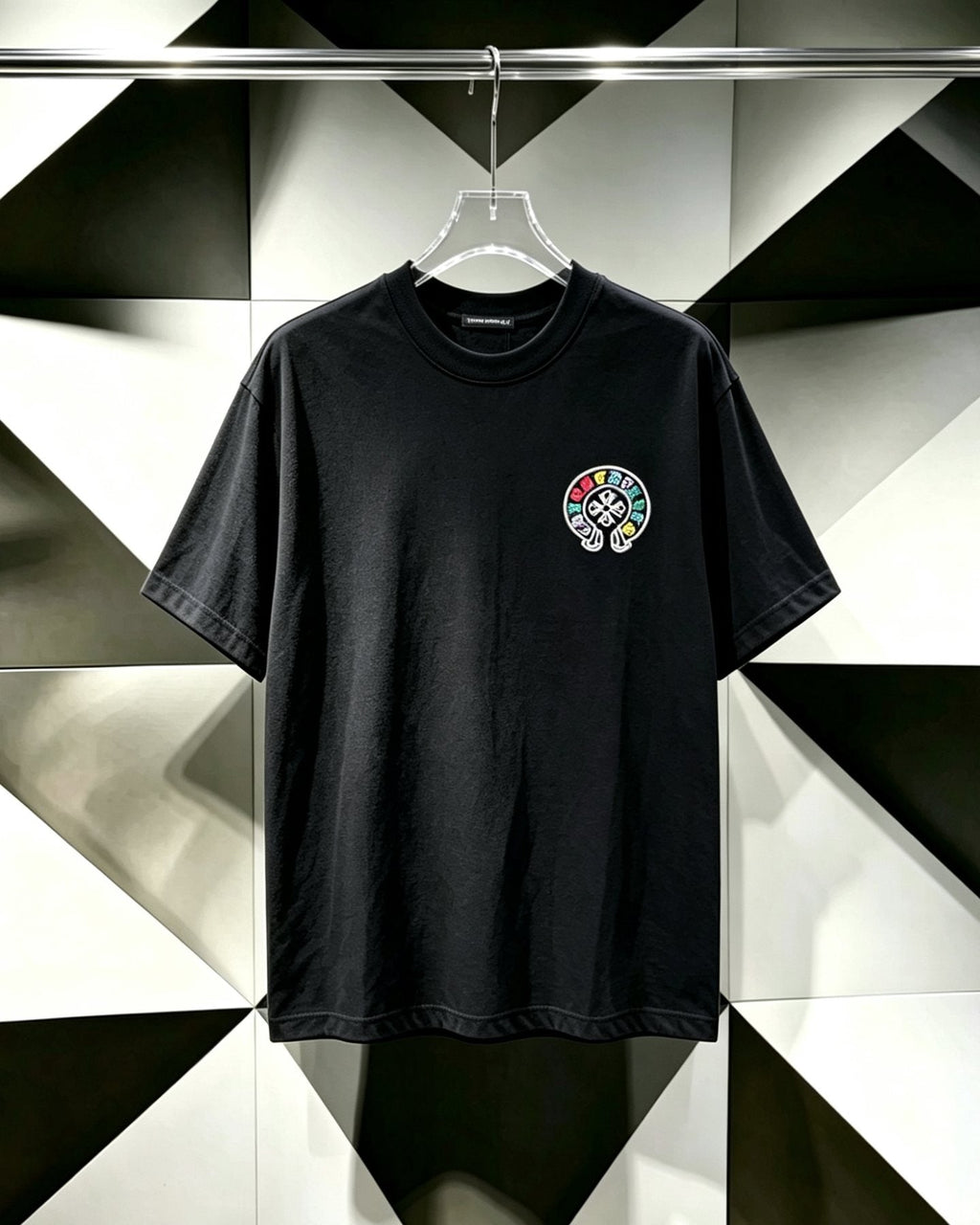 Chrome Hearts Horseshoe Cross Embroidered T-Shirt