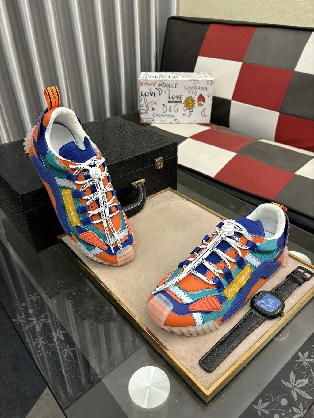 Dolce & Gabbana Colorblock Layered Sneakers